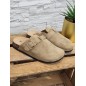 Sabots femme daim basic Morella taupe