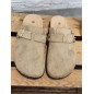 Sabots femme daim basic Morella taupe