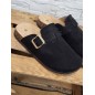Sabots femme daim basic Morella noirs