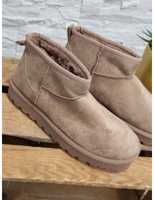 Boots fourrées femme Dianna beiges