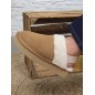 Chaussons femme daim fourrés Pepe Jeans Dissy tape camel