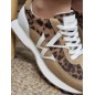 Baskets femme sneakers Vanessa Wu Flow initials léopard