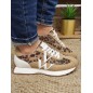 Baskets femme sneakers Vanessa Wu Flow initials léopard