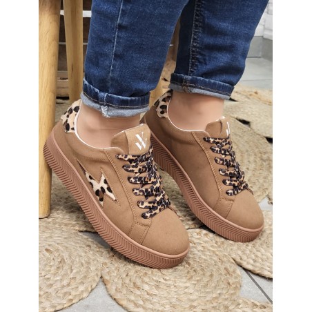 Baskets femme Vanessa Wu Elea camel