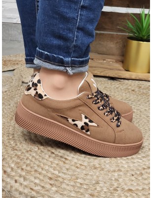 Baskets femme Vanessa Wu Elea camel