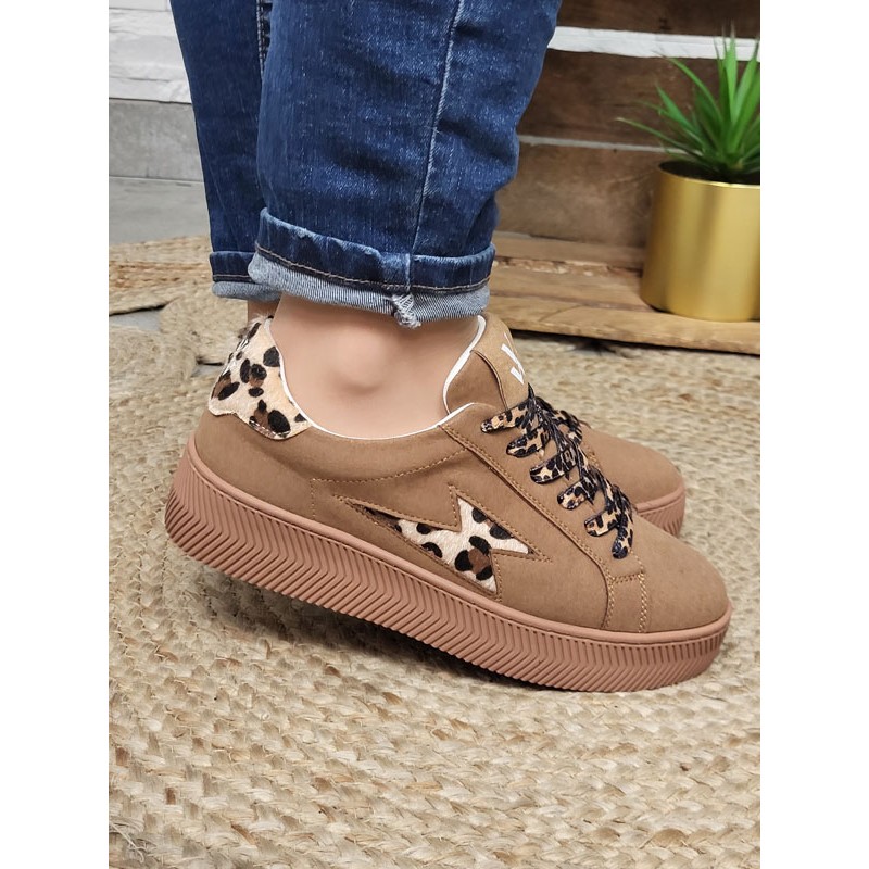 Baskets femme Vanessa Wu Elea camel