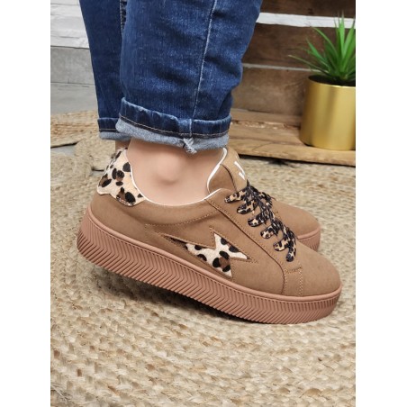 Baskets femme Vanessa Wu Elea camel