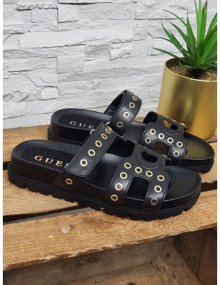 Mules femme Guess Fahie noires