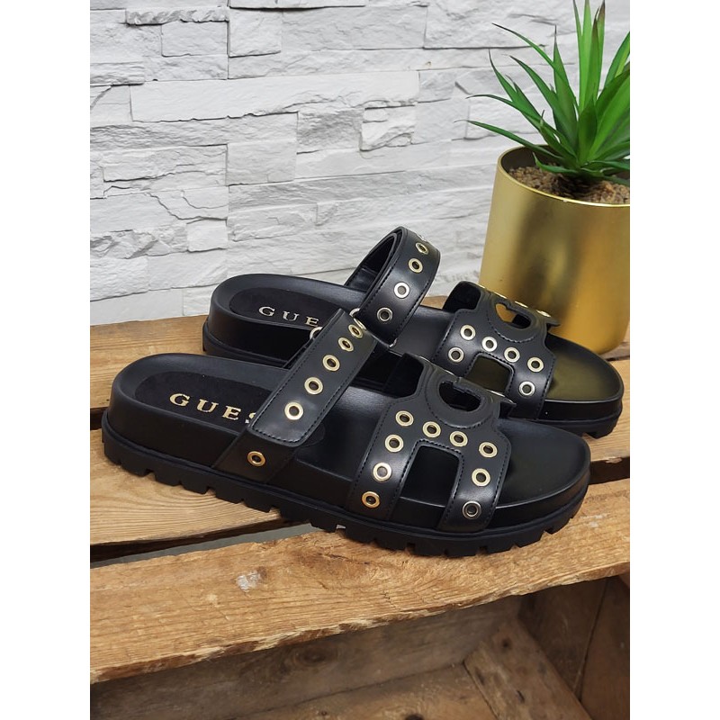 Mules femme Guess Fahie noires