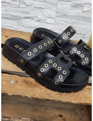 Mules femme Guess Fahie noires