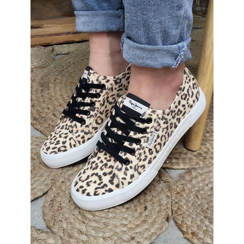 Baskets femme Pepe Jeans brady léopard