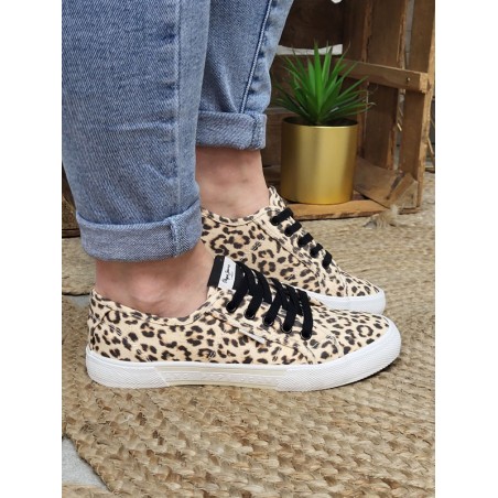 Baskets femme Pepe Jeans brady léopard