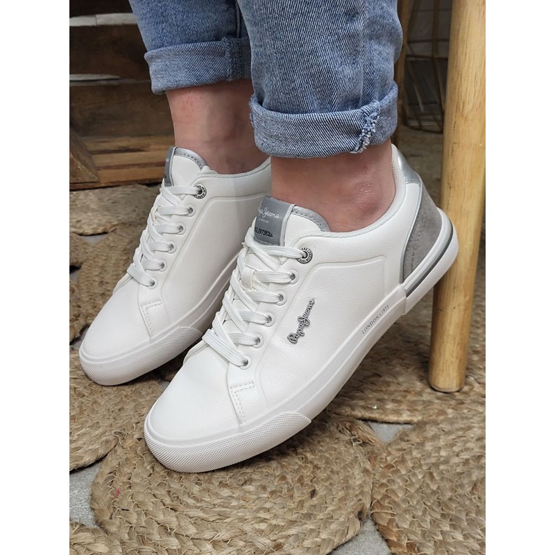 Baskets femme Pepe Jeans Kenton campus blanches