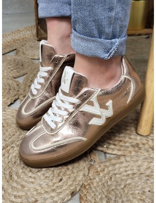 Baskets femme sneakers Vanessa Wu Sarah dorées