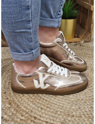 Baskets femme sneakers Vanessa Wu Sarah dorées