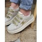 Baskets femme éclair Vanessa Wu Maggie original beiges