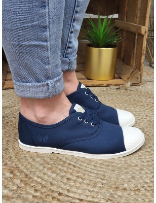 Baskets femme toile Kaporal Foly marine