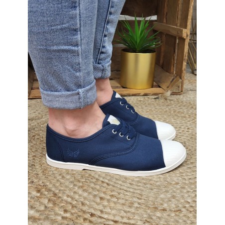 Baskets femme toile Kaporal Foly marine