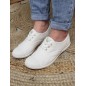 Baskets femme toile Kaporal Foly blanches