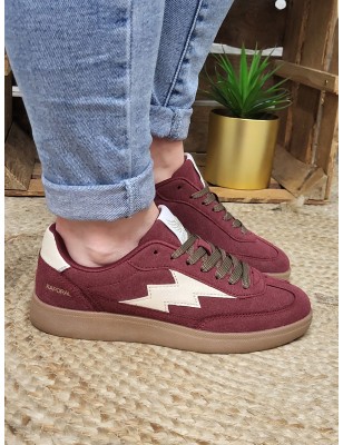 Baskets femme Kaporal Seven bordeaux