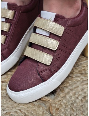 Baskets femme scratchs Kaporal Tippyk bordeaux