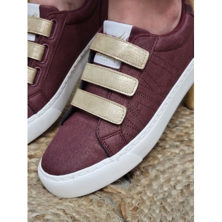 Baskets femme scratchs Kaporal Tippyk bordeaux