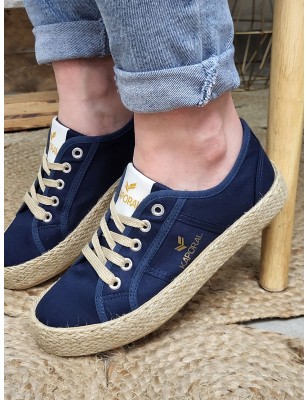 Baskets femme toile Kaporal Biorgaty marine