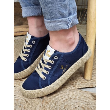 Baskets femme toile Kaporal Biorgaty marine