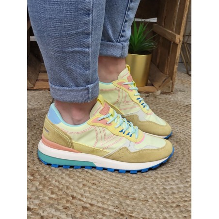 Baskets femme sneakers Victoria Luna jaunes