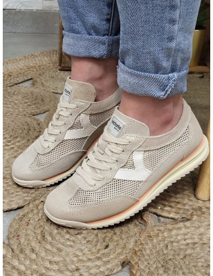 Baskets femme cuir Victoria Aster dorées