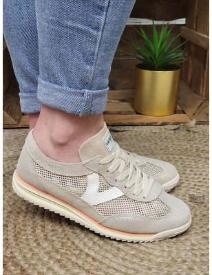 Baskets femme cuir Victoria Aster dorées