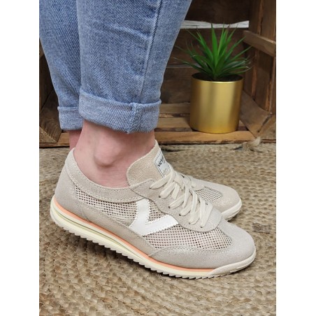 Baskets femme cuir Victoria Aster dorées