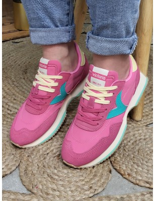 Baskets femme sneakers Victoria Cosmos roses