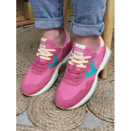 Baskets femme sneakers Victoria Cosmos roses