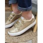 Baskets femme scratchs Kaporal Tippyk dorées