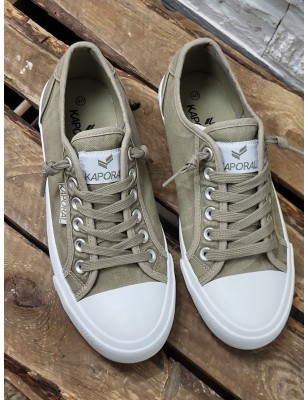 Baskets homme toile Kaporal Acana beiges