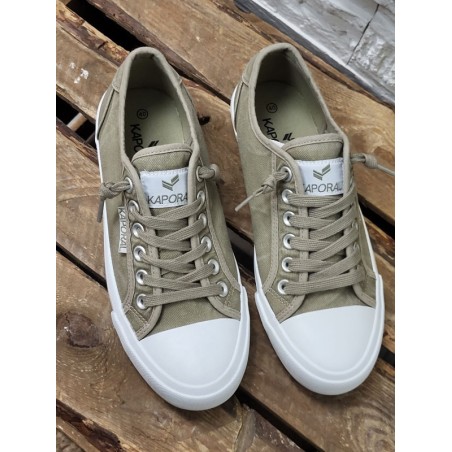 Baskets homme toile Kaporal Acana beiges