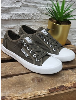 Baskets homme toile Kaporal Acana kaki