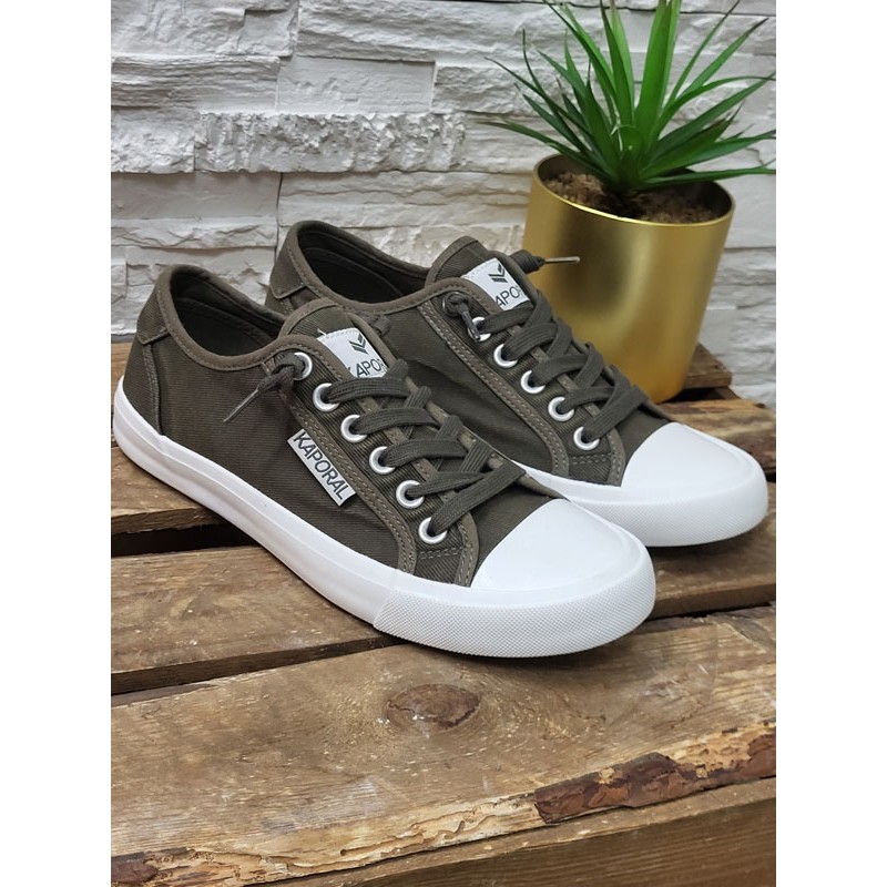 Baskets homme toile Kaporal Acana kaki
