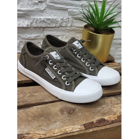 Baskets homme toile Kaporal Acana kaki
