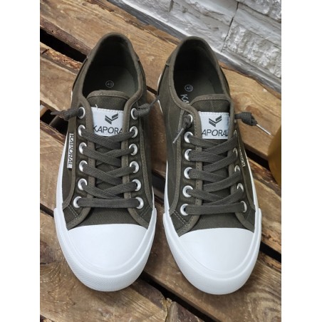 Baskets homme toile Kaporal Acana kaki