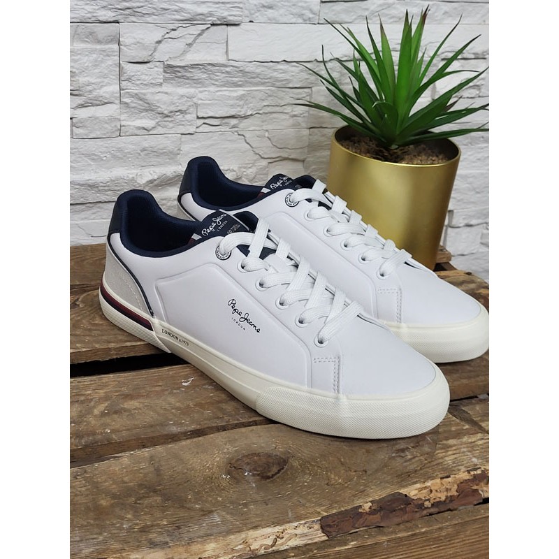 Baskets homme Pepe Jeans Kenton campus blanches Baskets homme Pepe Jeans Kenton campus blanches