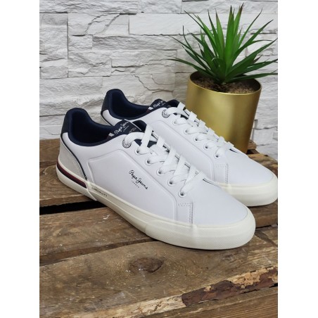 Baskets homme Pepe Jeans Kenton campus blanches