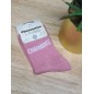 Chaussettes à paillettes "charmante" roses