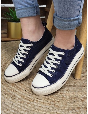 Baskets en toile LPB Indira01marine