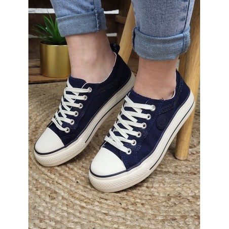 Baskets en toile LPB Indira01marine