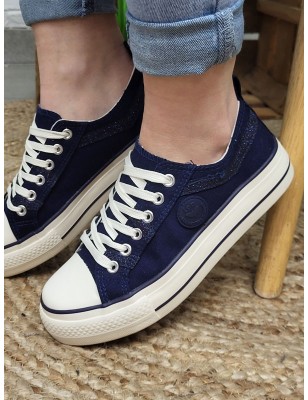 Baskets en toile LPB Indira01marine