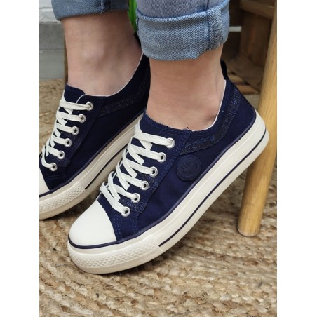 Baskets en toile LPB Indira01marine