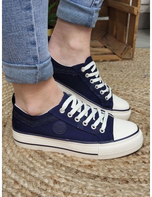 Baskets en toile LPB Indira01marine