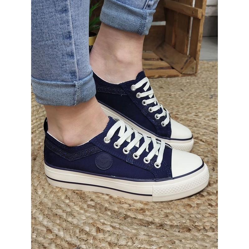 Baskets en toile LPB Indira01marine